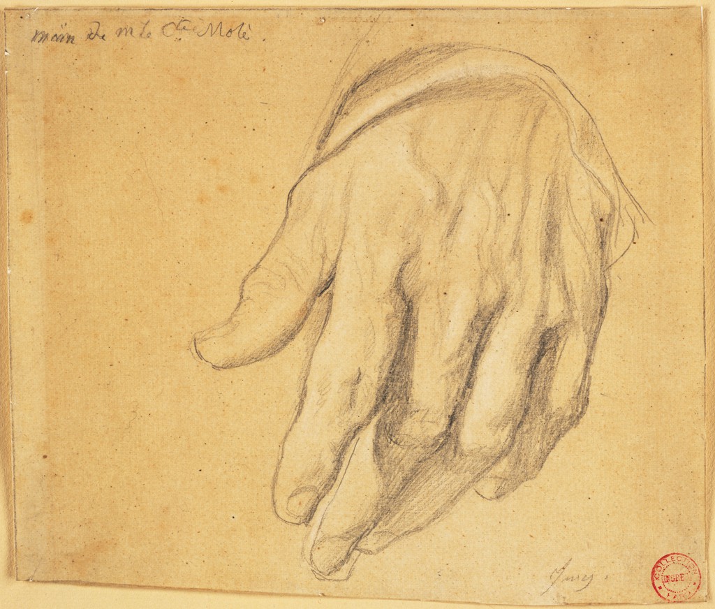Ingres - Study for the Left Hand of Comte Louis-Mathieu Molé, 1943.850 — Jean-Auguste-Dominique Ingres