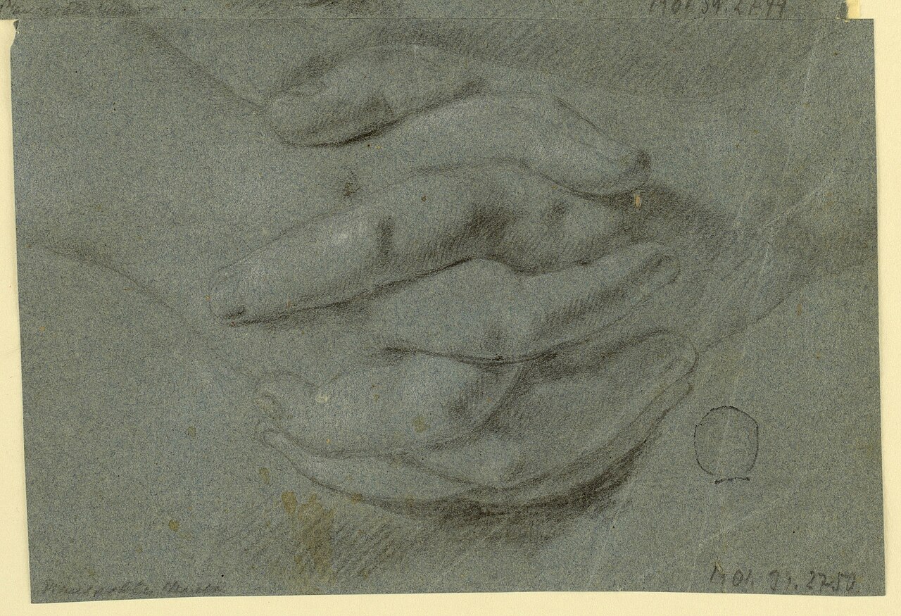 Drawing, Drawing- A study for folded hands, ca. 1760 (CH 18118557) — Unbekannter Künstler