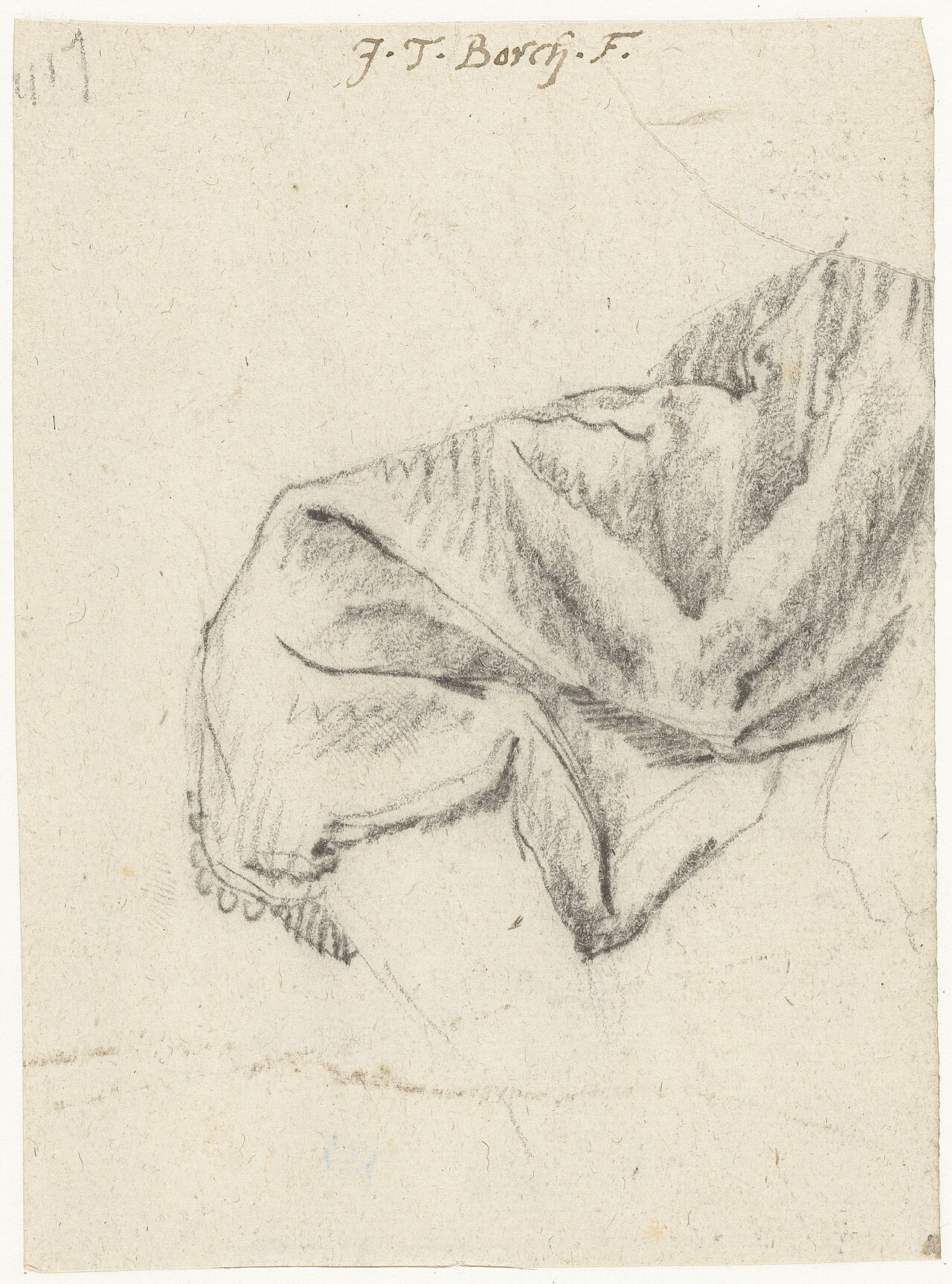 Draperiestudie, RP-T-1887-A-1250 — Unknown artist