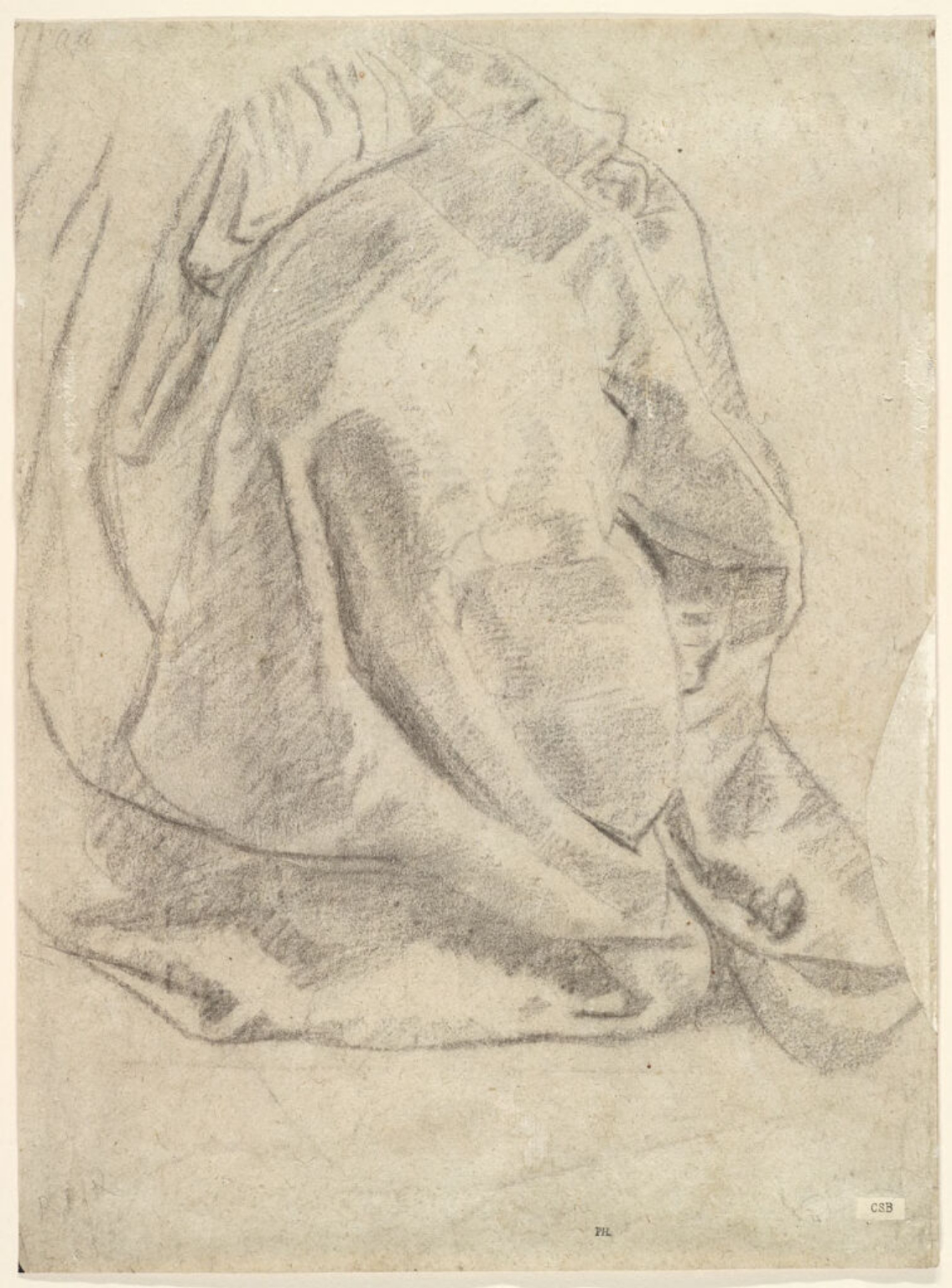 Peter Paul Rubens - Study of Drapery (verso of Studies for Apostles) — Peter Paul Rubens