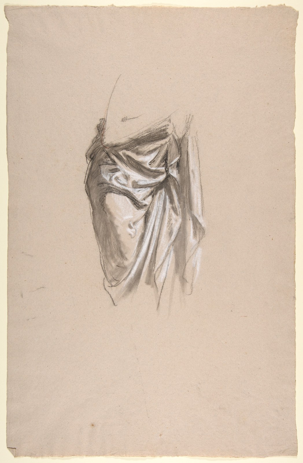 Drapery Study for Clovis (middle register; study for wall paintings in the Chapel of Saint Remi, Sainte-Clotilde, Paris, 1858) — Isidore Pils
