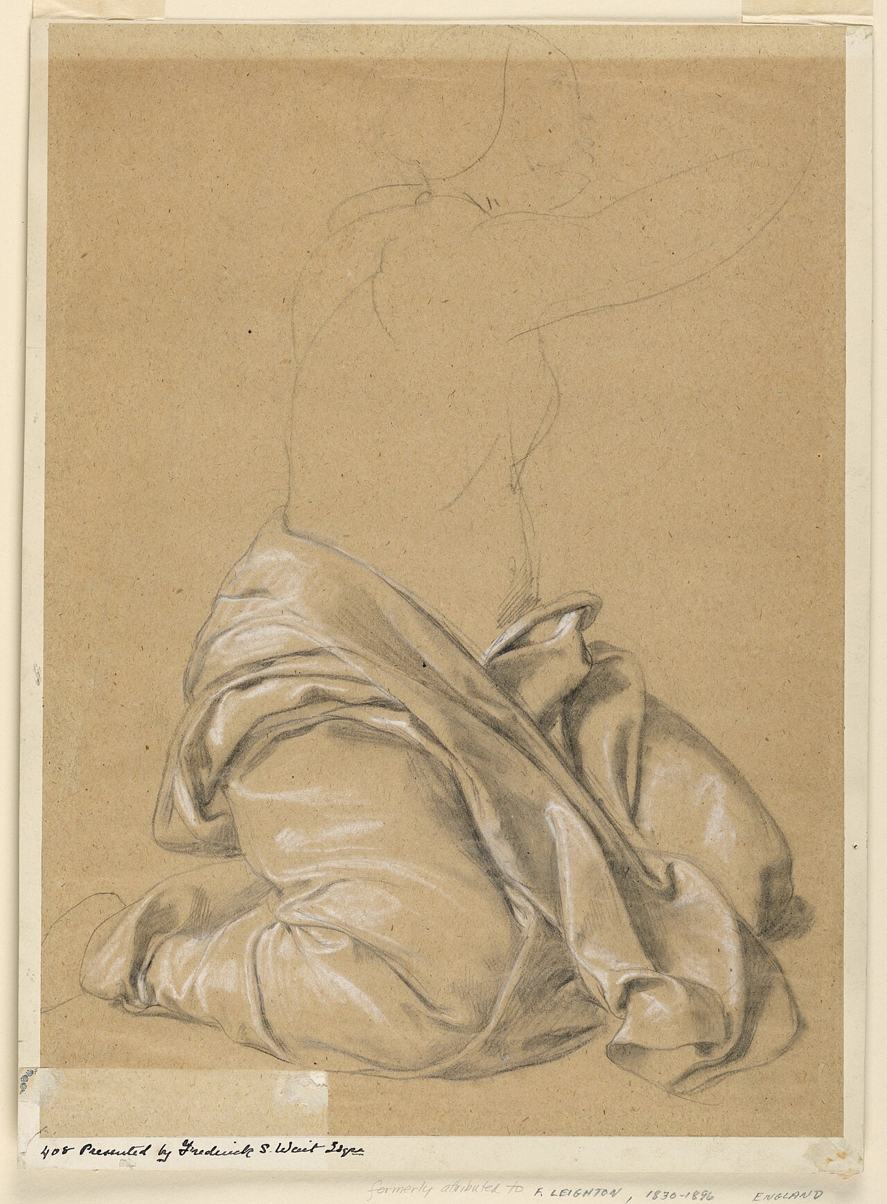 Drawing, Drapery Study, 19th century (CH 18165675) — Unknown artist