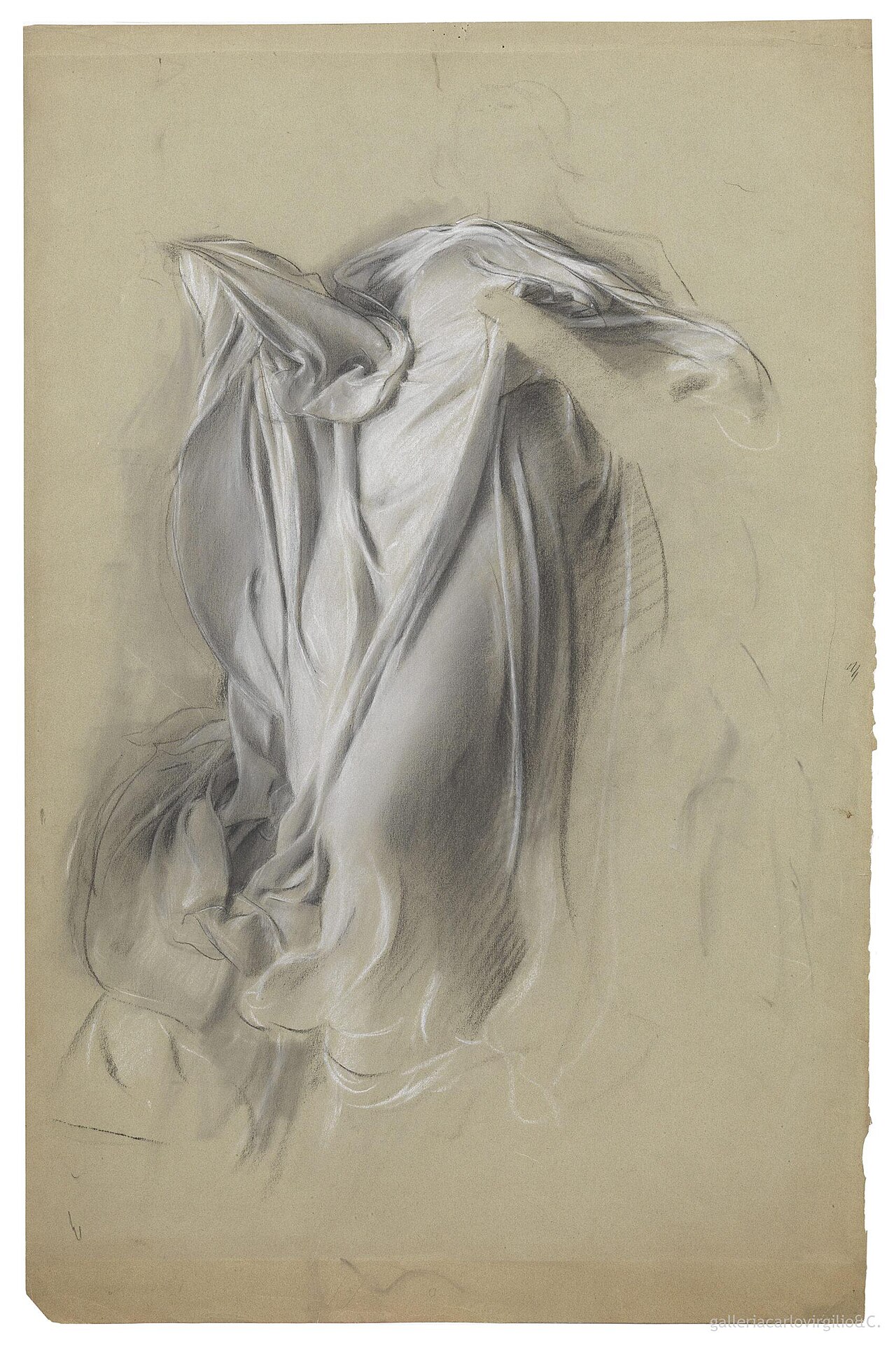 Adolf Hirémy-Hirschl – Study of a drapery, c1890 — Adolf Hirémy-Hirschl