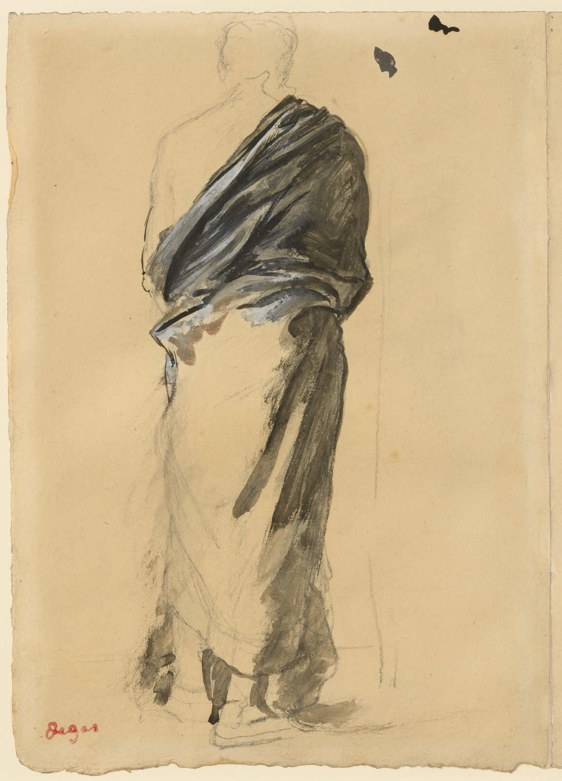 Degas - Study of Drapery, 1955.1390 — Edgar Degas