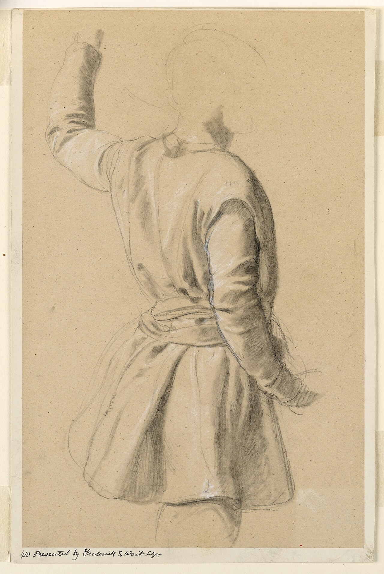 Drawing, Drapery Study, 19th century (CH 18165681) — Unknown artist