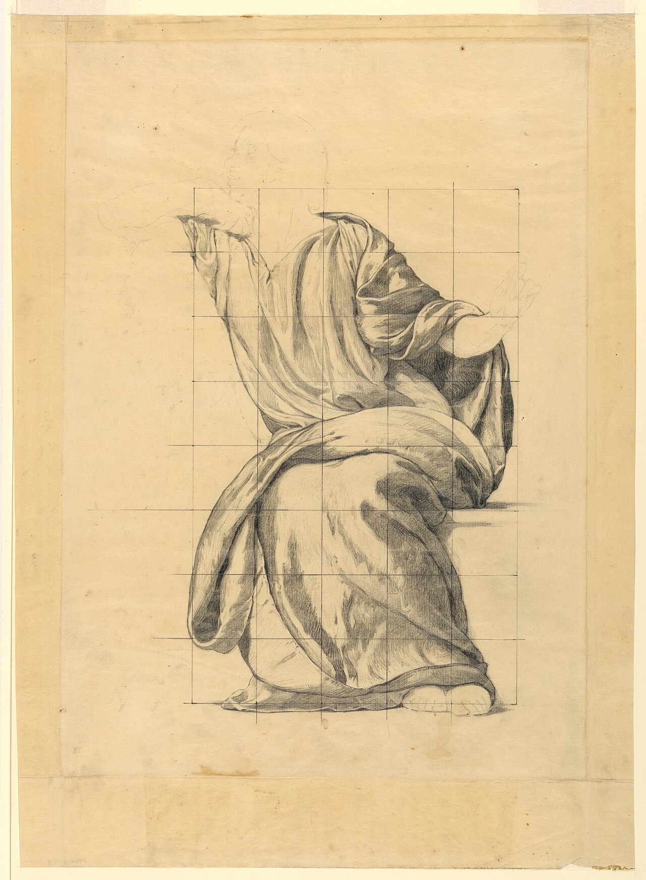 Drawing, Drapery Study for "Peace,, ca. 1906 (CH 18803503) — Kenyon Cox