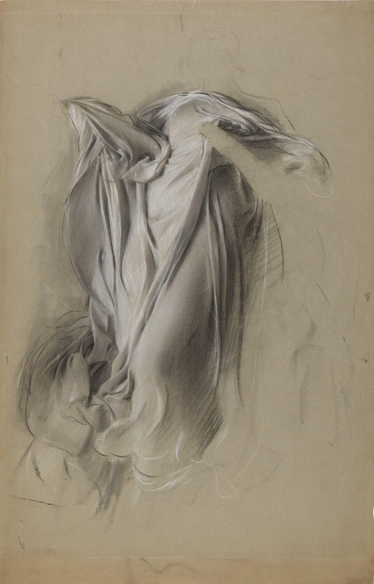Adolf Hirémy-Hirschl – Study of a drapery, c1890-1891 — Adolf Hirémy-Hirschl