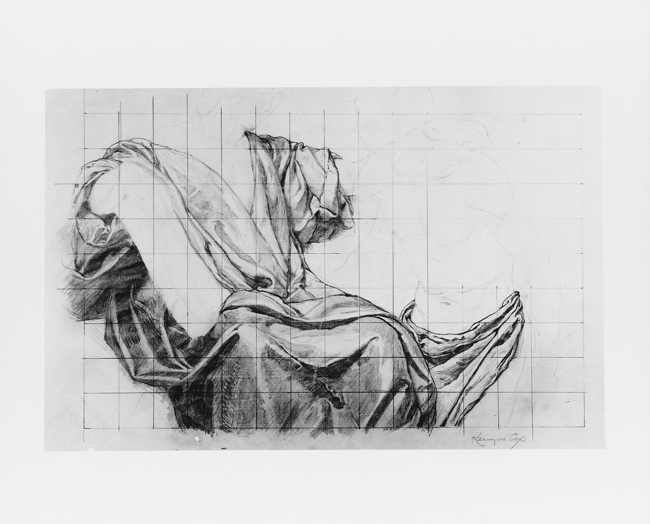 Science Instructing Industry- Drapery Study MET 147790 — Kenyon Cox