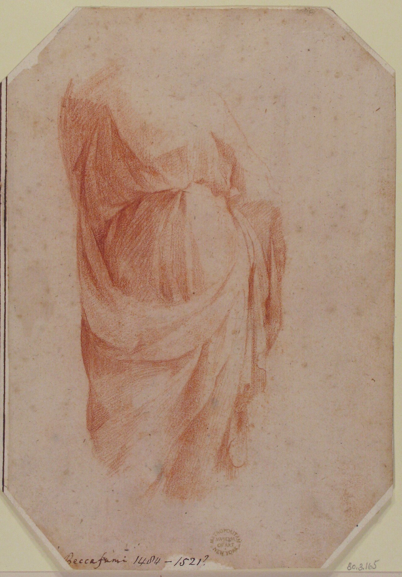Study of Drapery (Probably After the Antique ) MET 80.3.165 — Domenico Beccafumi