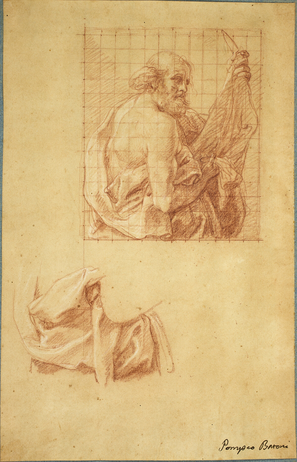 Study for Saint Bartholomew and Drapery — Pompeo Girolamo Batoni