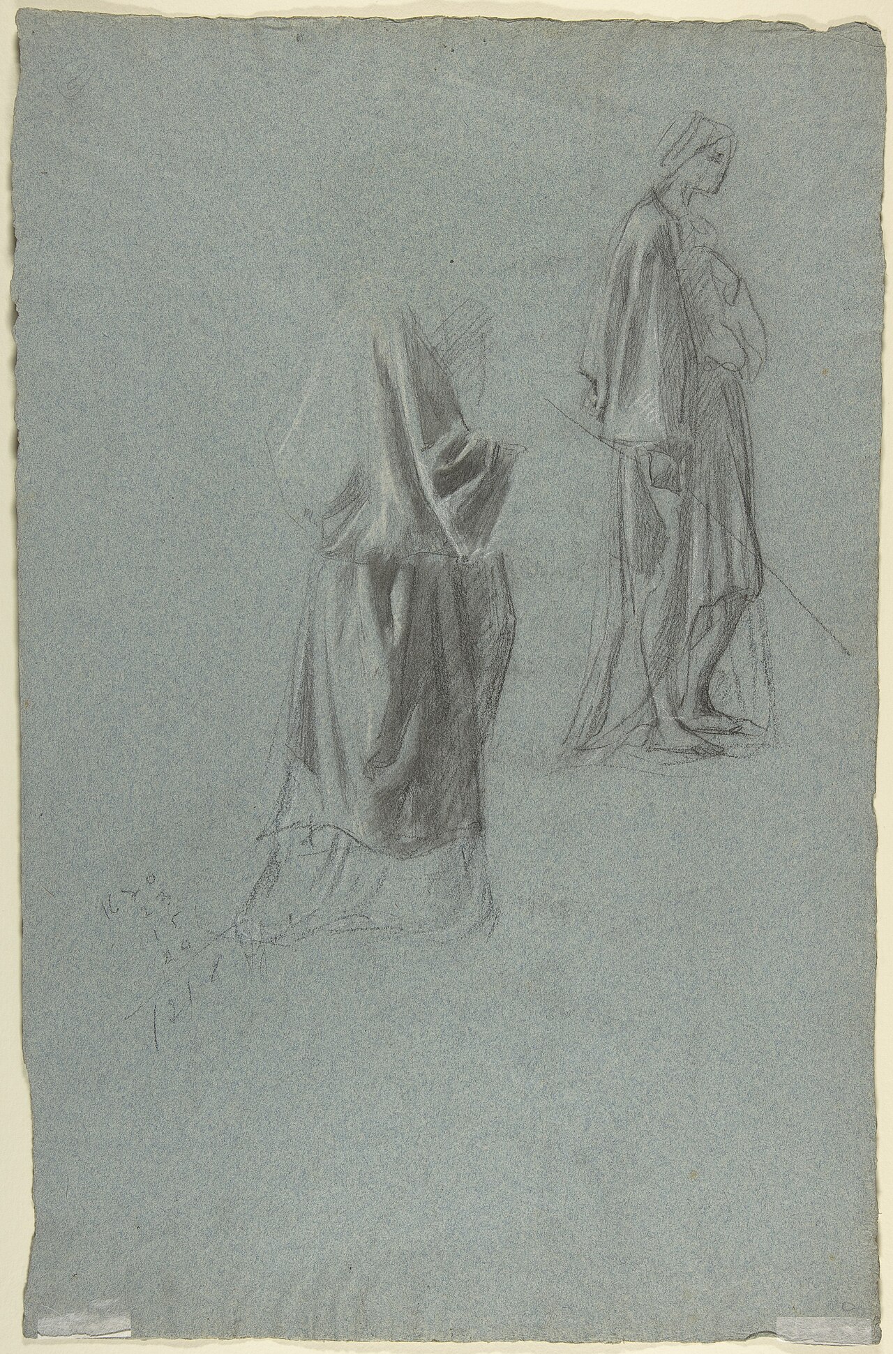 Drapery Studies; verso- Drapery Studies MET DP804314 — Anselm Feuerbach