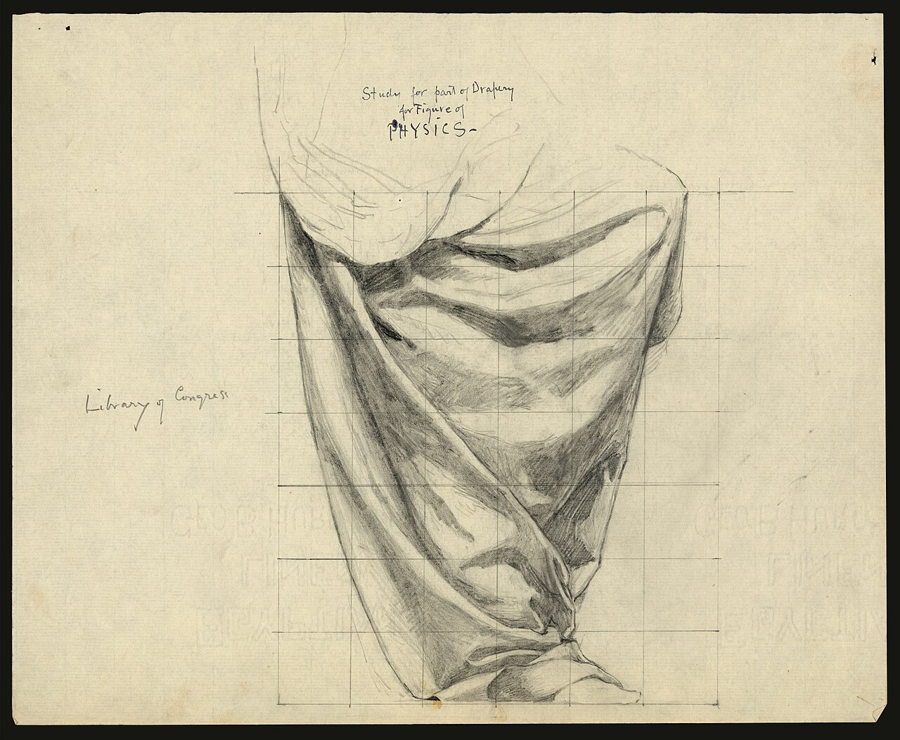 Study for part of drapery for figure of Physics LCCN2004662293 — Cox, Kenyon, 1856-1919, artist