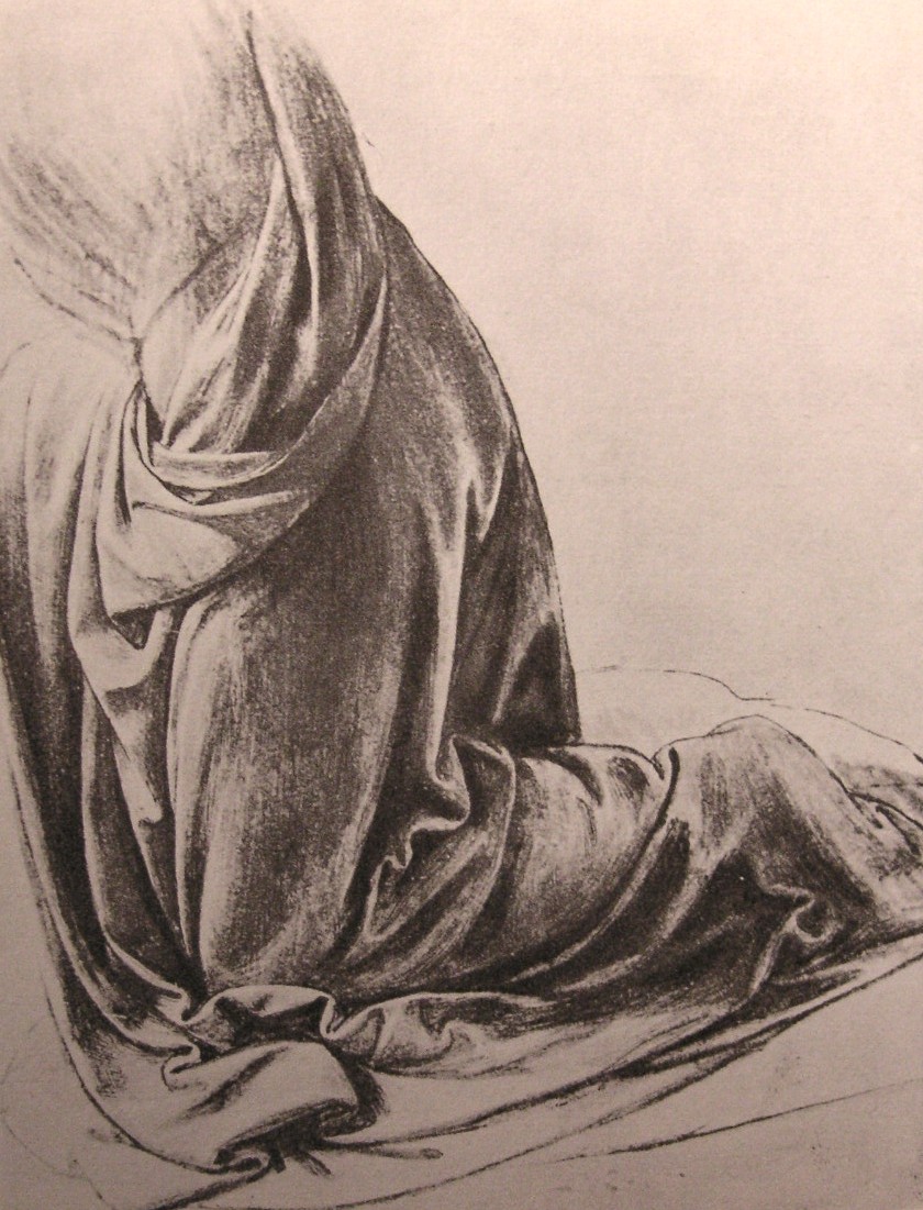 Leonardo study of drapery — Leonardo da Vinci