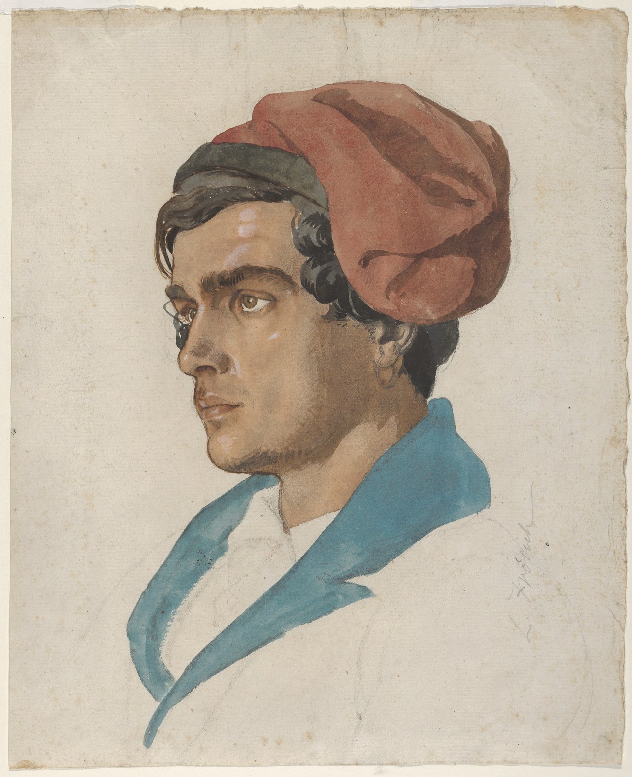 Head Study of a Fisherman from Capri — Lorenz Frølich