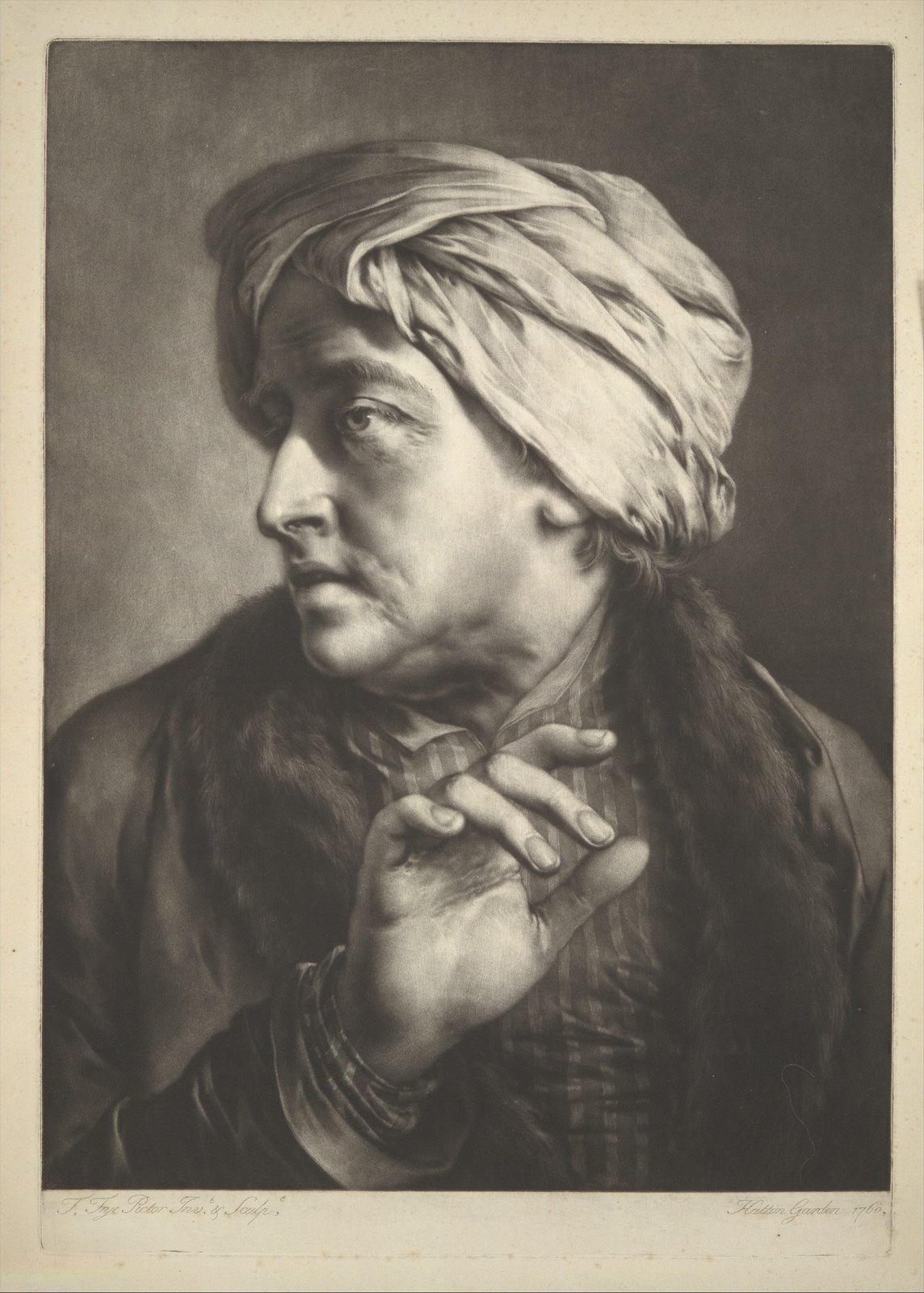Head of a Man Wearing a Turban — Thomas Frye