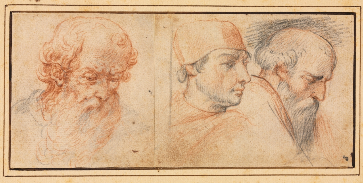 Three Head Studies — Unknown artist