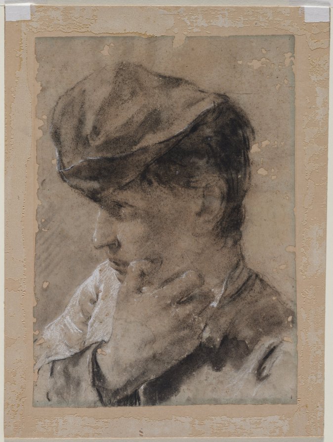 Head of a Young Man in a Cap — Giovanni Battista Piazzetta