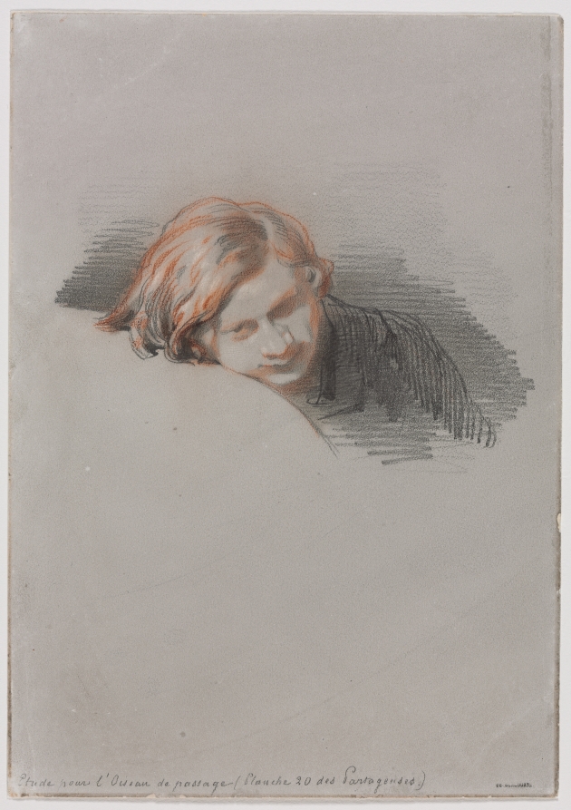 Head of a Young Man (Study for L'Oiseau de passage) — Paul Gavarni