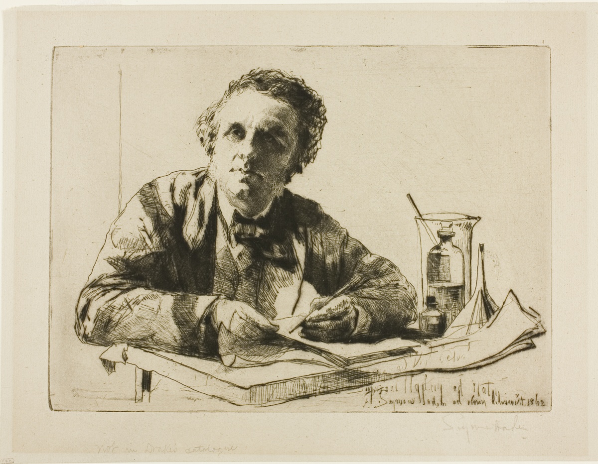 Portrait of Francis Seymour Haden, No. 2 (While Etching) — Francis Seymour Haden