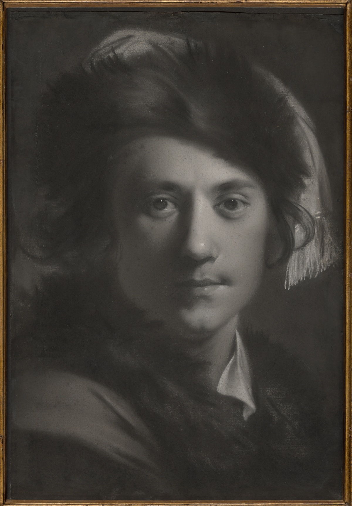 Self-Portrait in a Fur Cap — Joseph Wright of Derby
