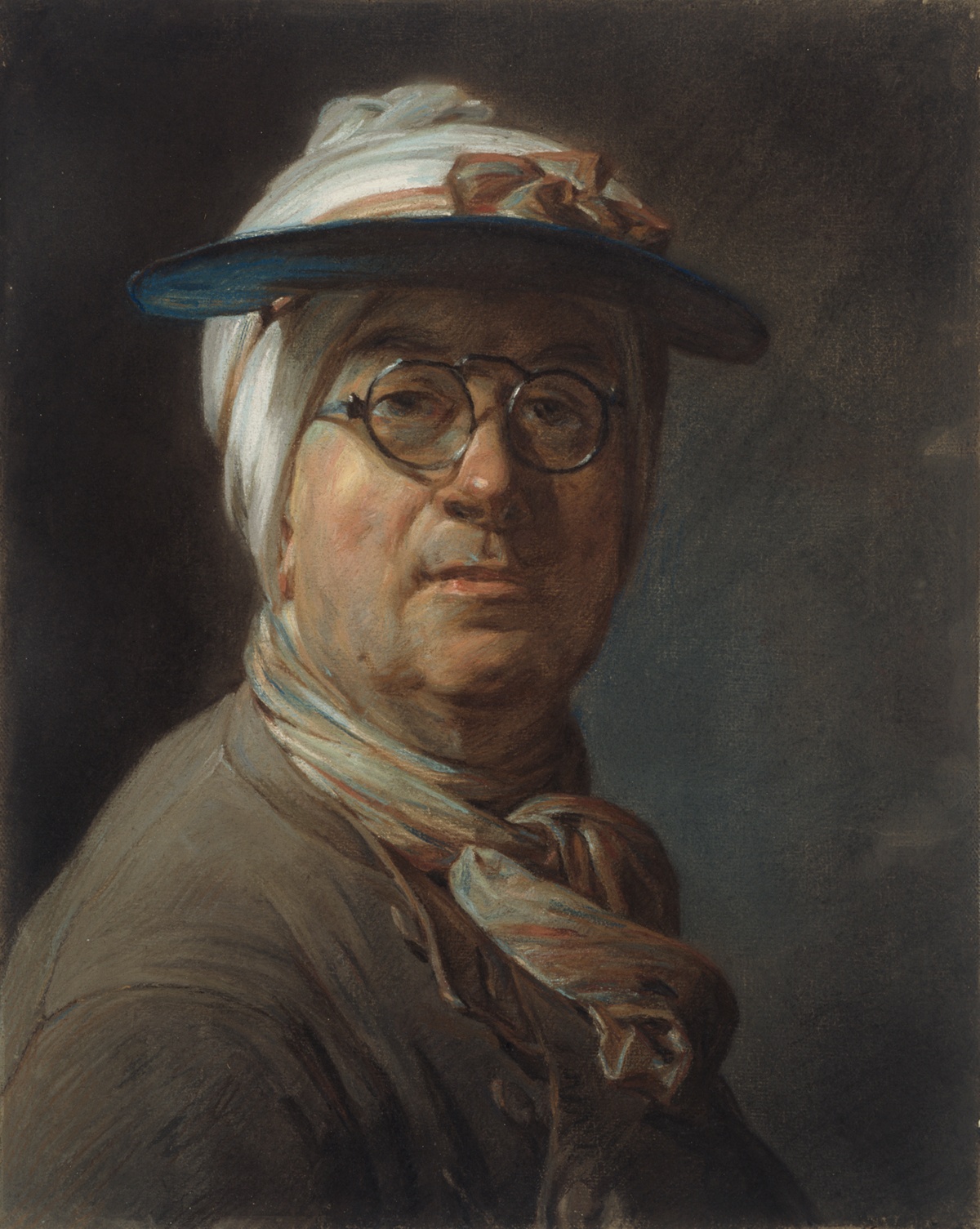 Self-Portrait with a Visor — Jean Siméon Chardin