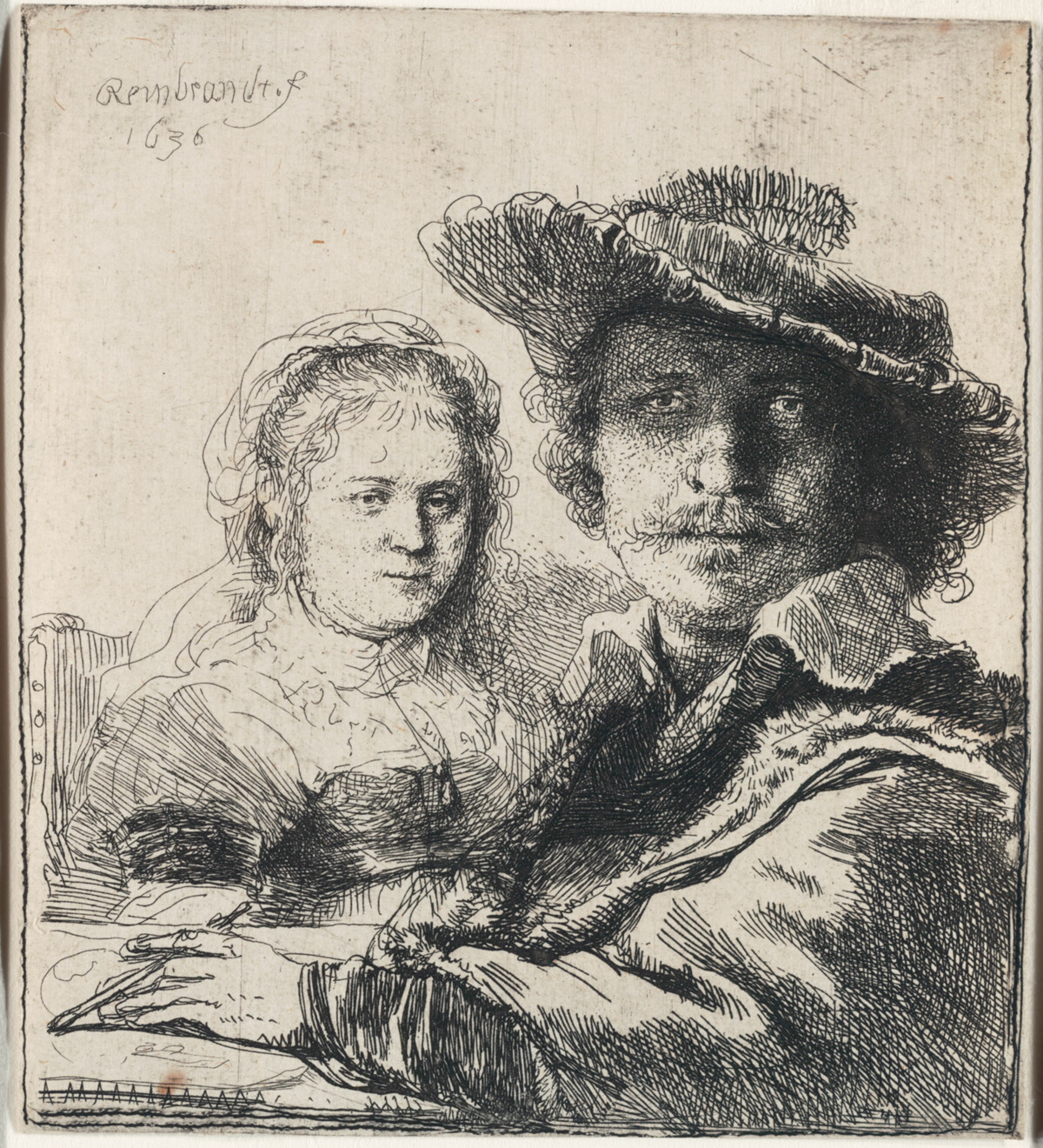 Self-Portrait with Saskia — Rembrandt van Rijn