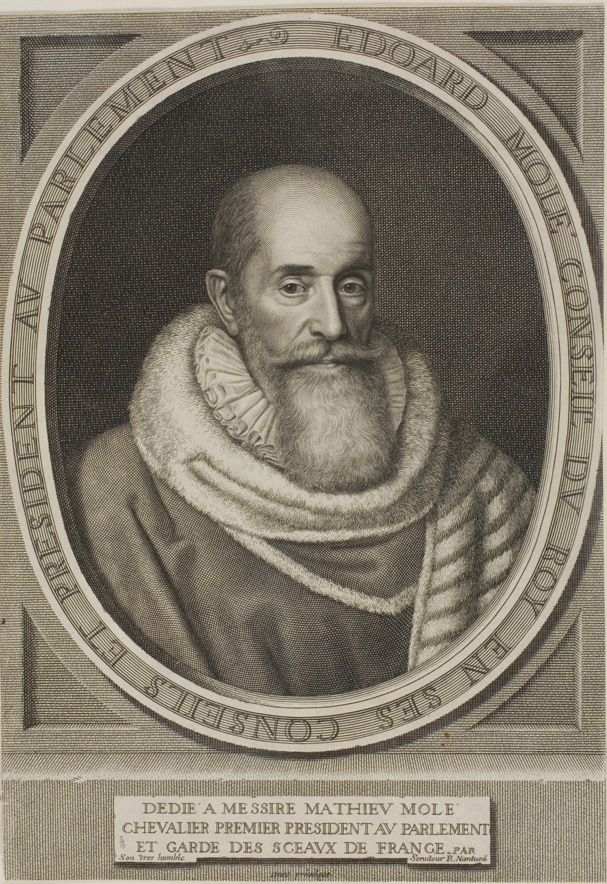 Portrait of Edouard Molé — Robert Nanteuil
