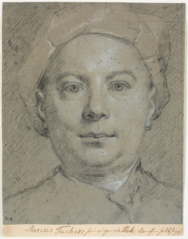 Self-portrait by Marcus Tuscher, after 1743 — Carl Marcus Tuscher