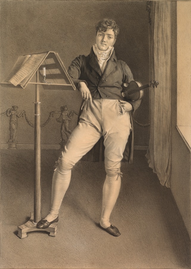 Portrait of Violinist Jean Vidal (1789–1867) — Adrien Victor Auger