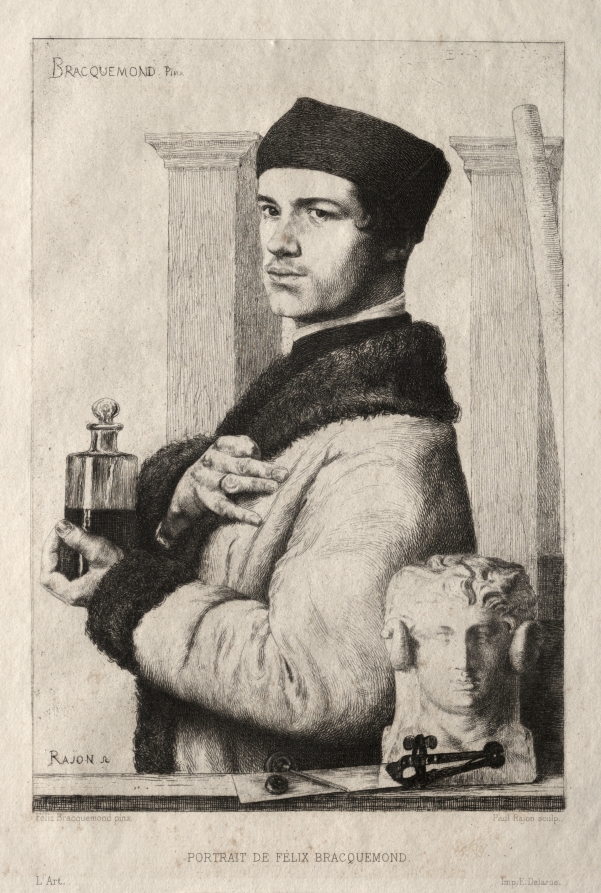 Portrait of Félix Bracquemond — Paul Rajon