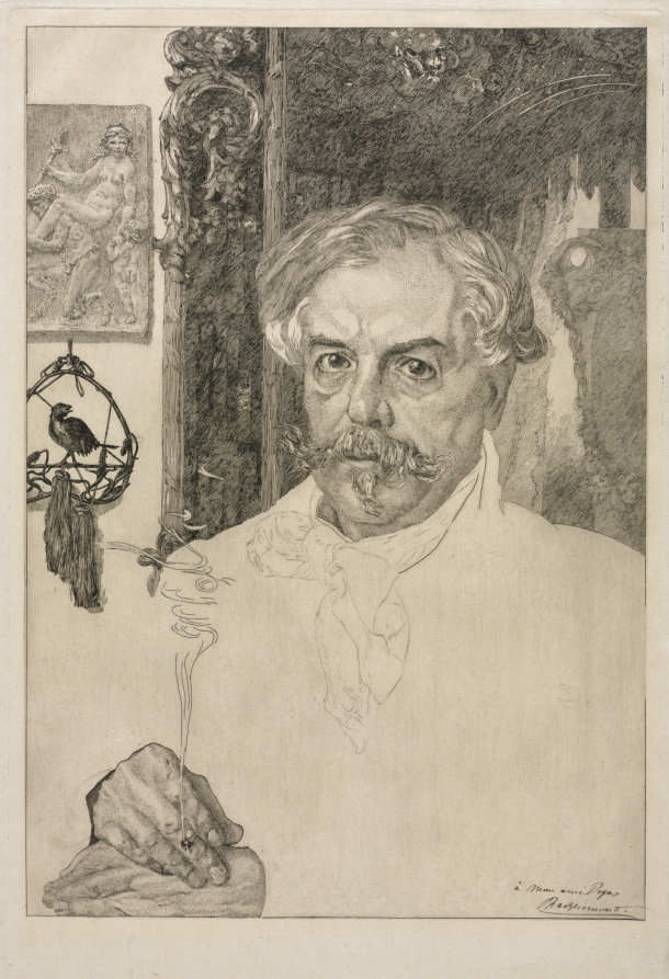 Portrait of Edmond de Goncourt — Félix Bracquemond