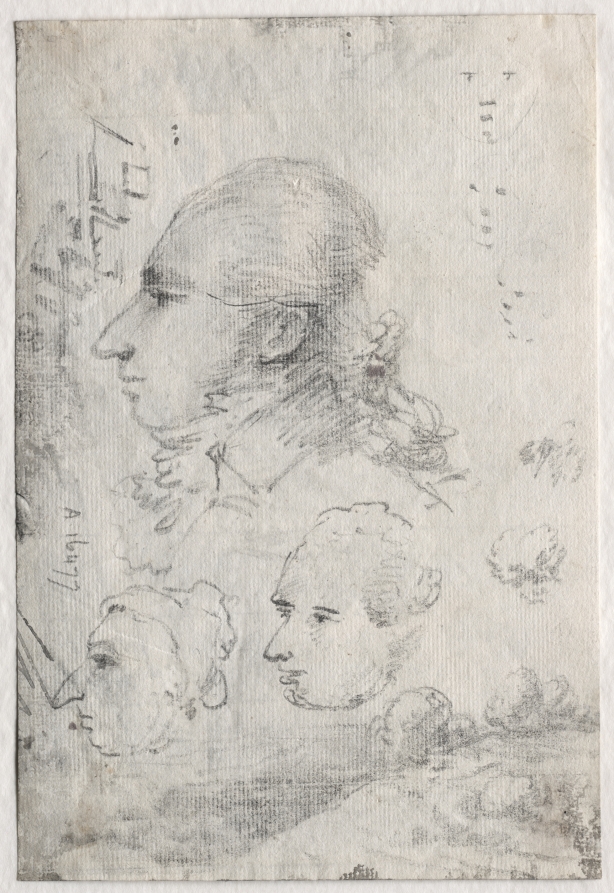 Studies of Heads (verso) — Thomas Monro