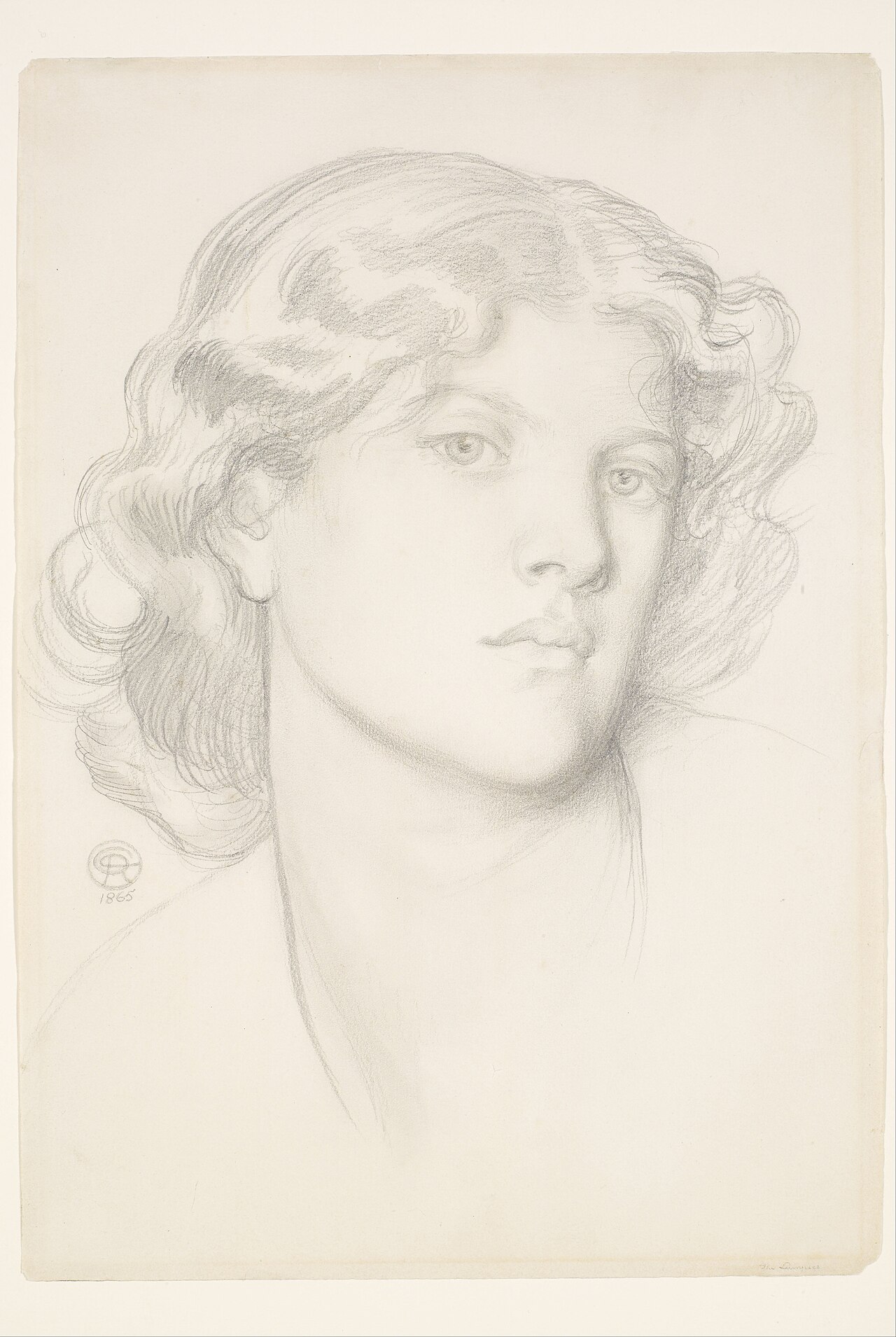 Dante Gabriel Rossetti - The Blue Bower - Female Head Study - Google Art Project — Dante Gabriel Rossetti