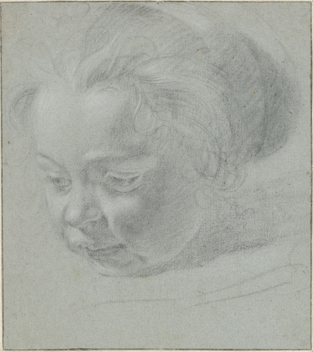 Cornelis de Vos - Study of a Head of a Girl — Cornelis de Vos