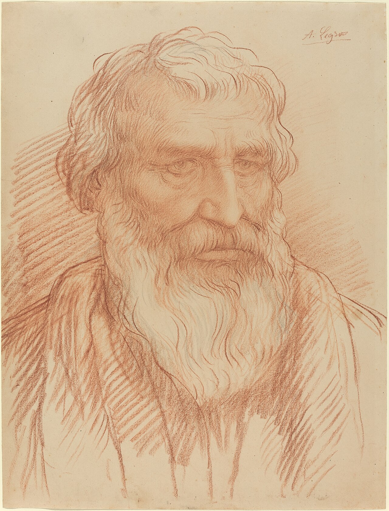 Alphonse Legros, Study of a Head, NGA 8442 — Alphonse Legros