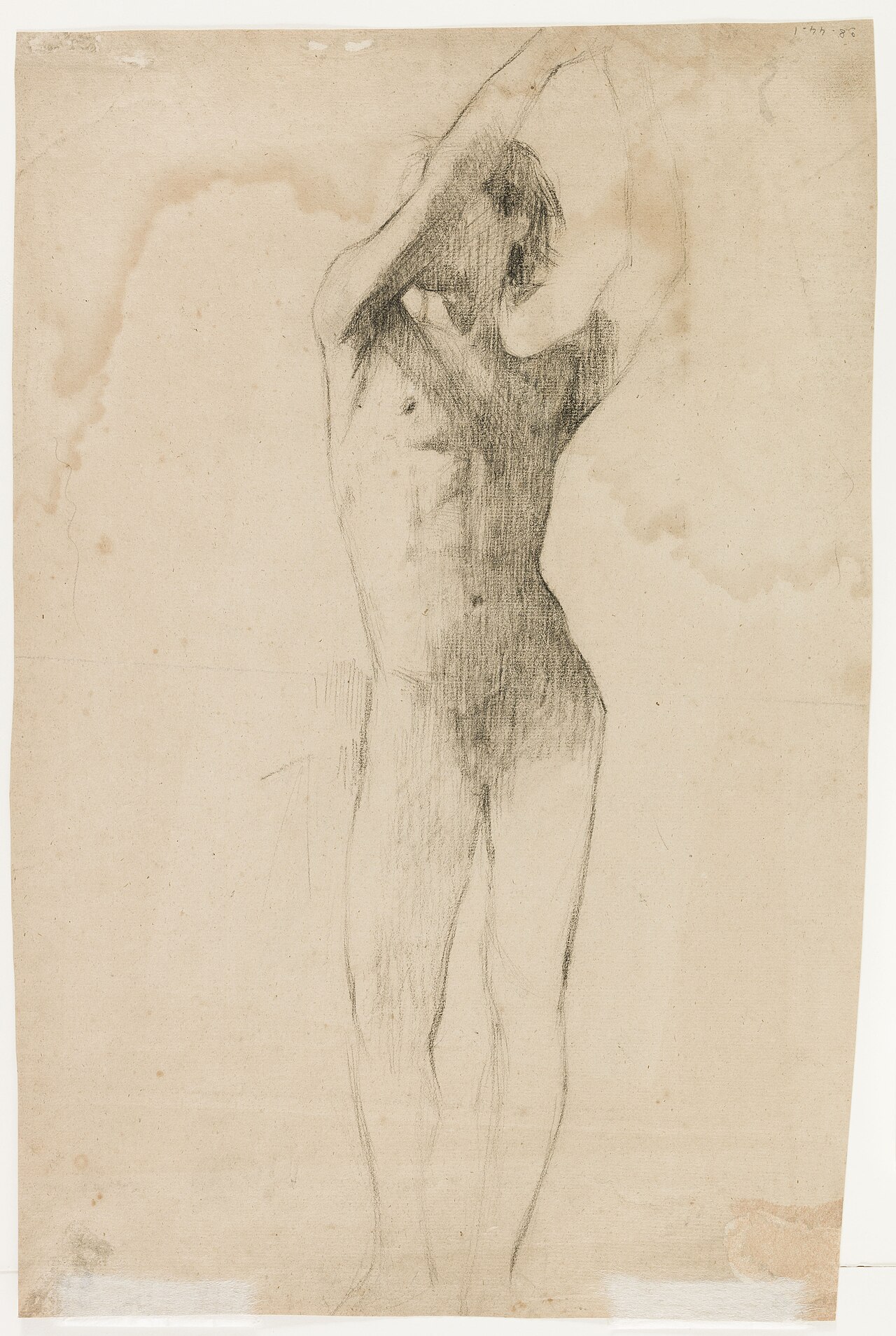 [PIEDI] Quatre études pour la fille de Jephté (recto), 98.44.1(2) — Ary Ernest Renan