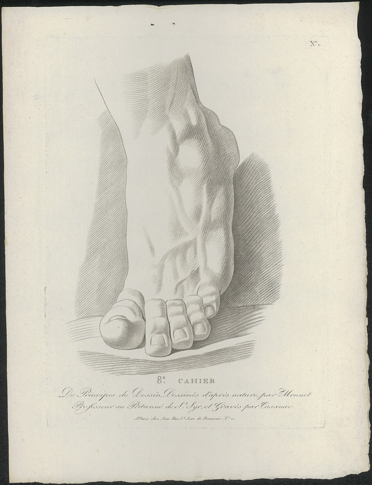 [PIEDI] Studie van een voet. Titelblad 1750-1800 barcode 910000211792 — Artiste inconnu
