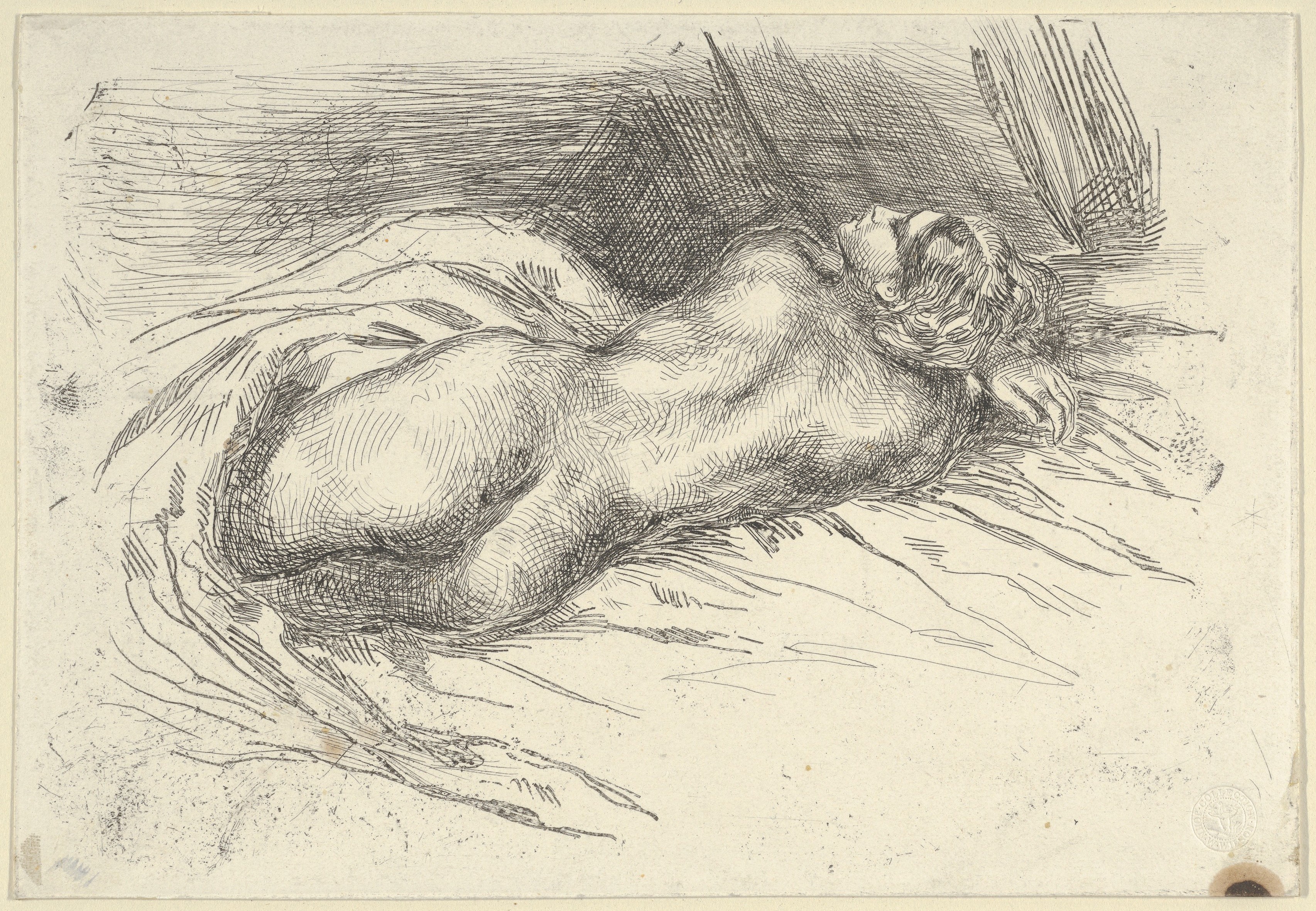 [SCHIENA] Study of a Woman Viewed from Behind — Eugène Delacroix