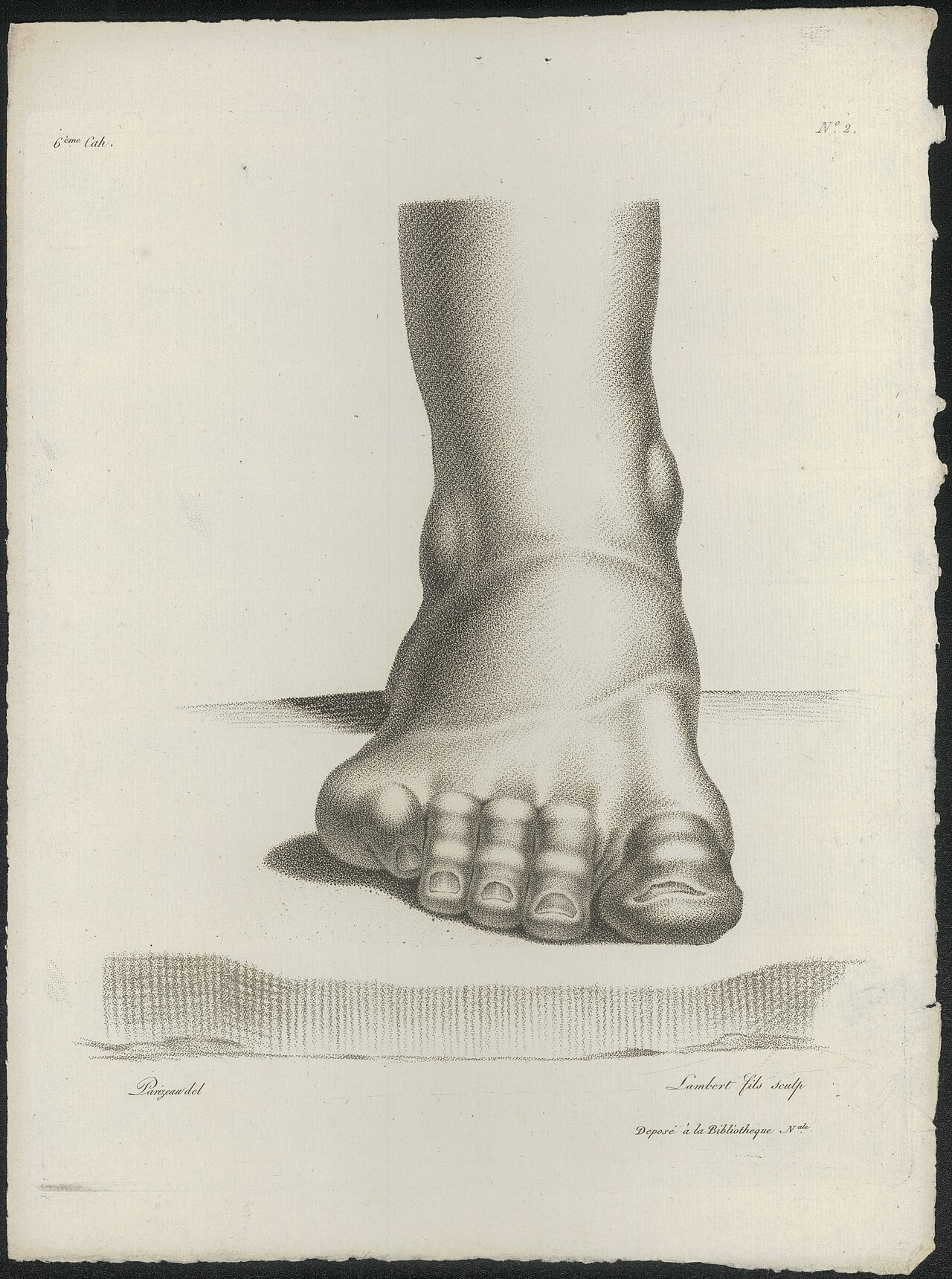 [PIEDI] Studie van een voet ca. 1740-1800 barcode 910000211903 — Unbekannter Künstler