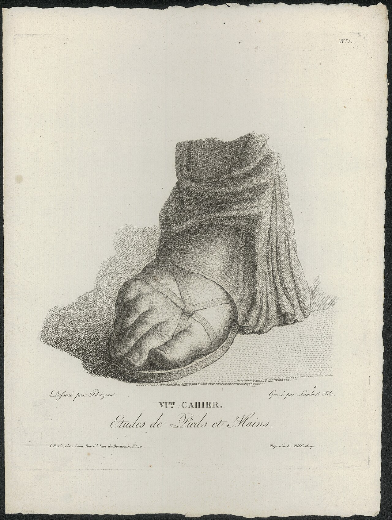 [PIEDI] Studie van een voet in een sandaal ca. 1740-1800 barcode 910000211902 — Unbekannter Künstler