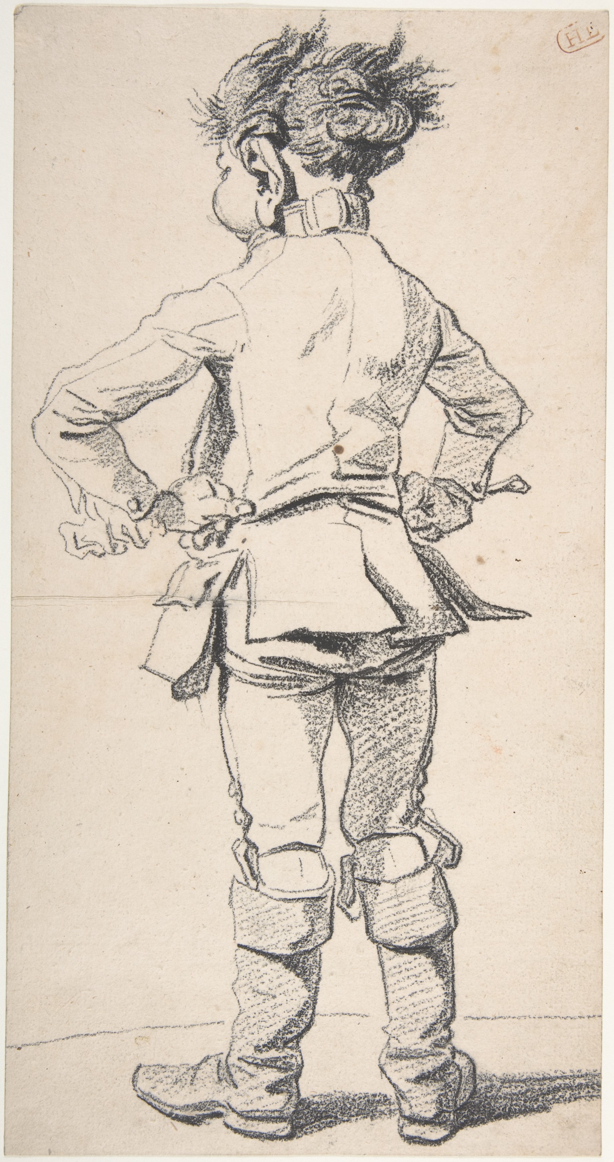 [SCHIENA] Back View of a Roman Servant Boy — François André Vincent