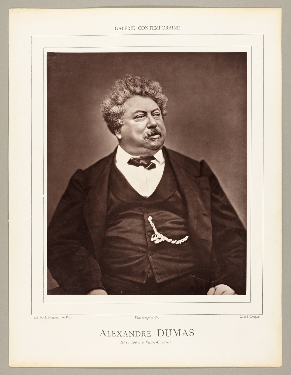 Alexandre Dumas (French novelist and playwright, 1802-1870) — Etienne Carjat