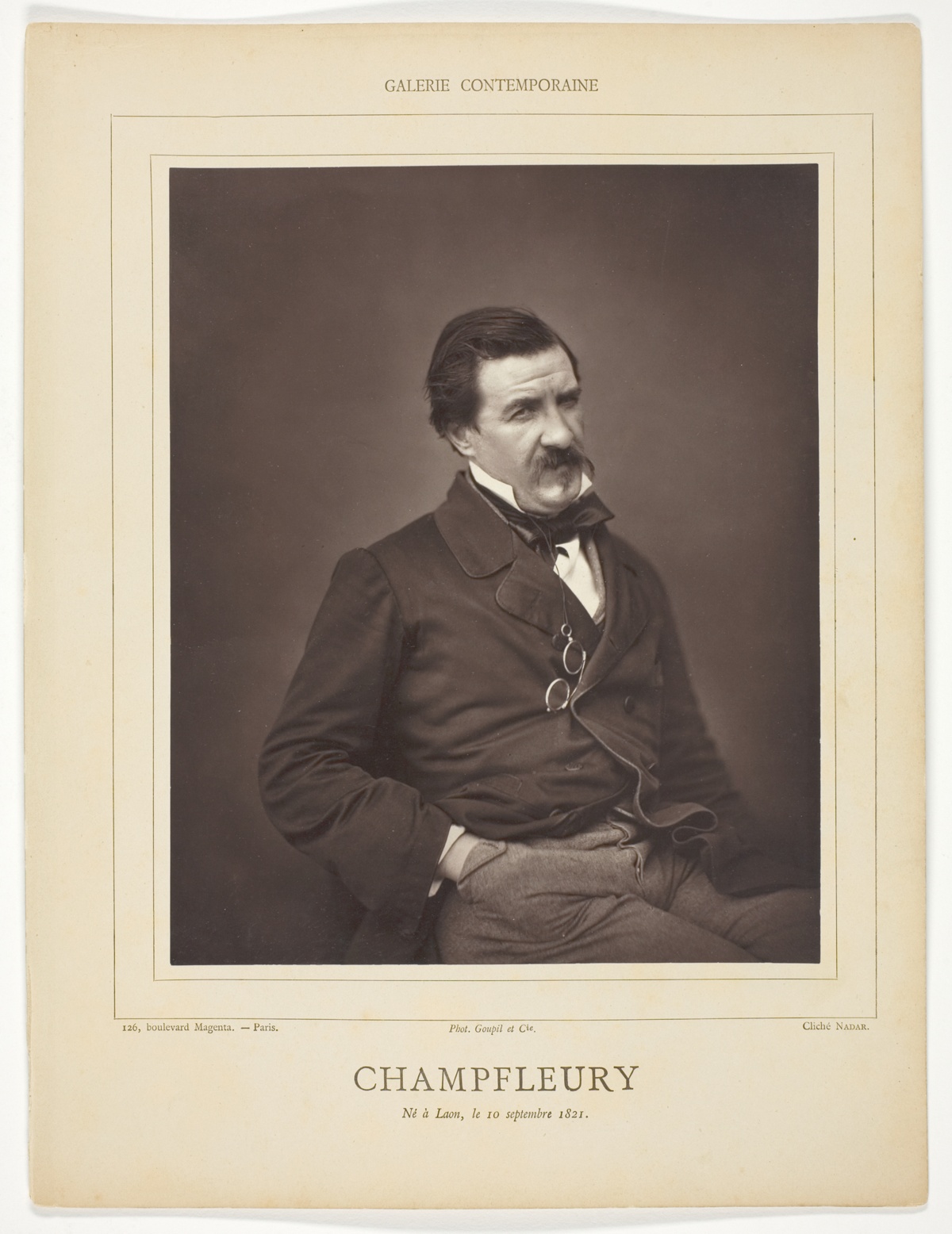 Champfleury (born Jules François Felix Fleury-Husson, French critic and novelist, 1821-1889) — Nadar