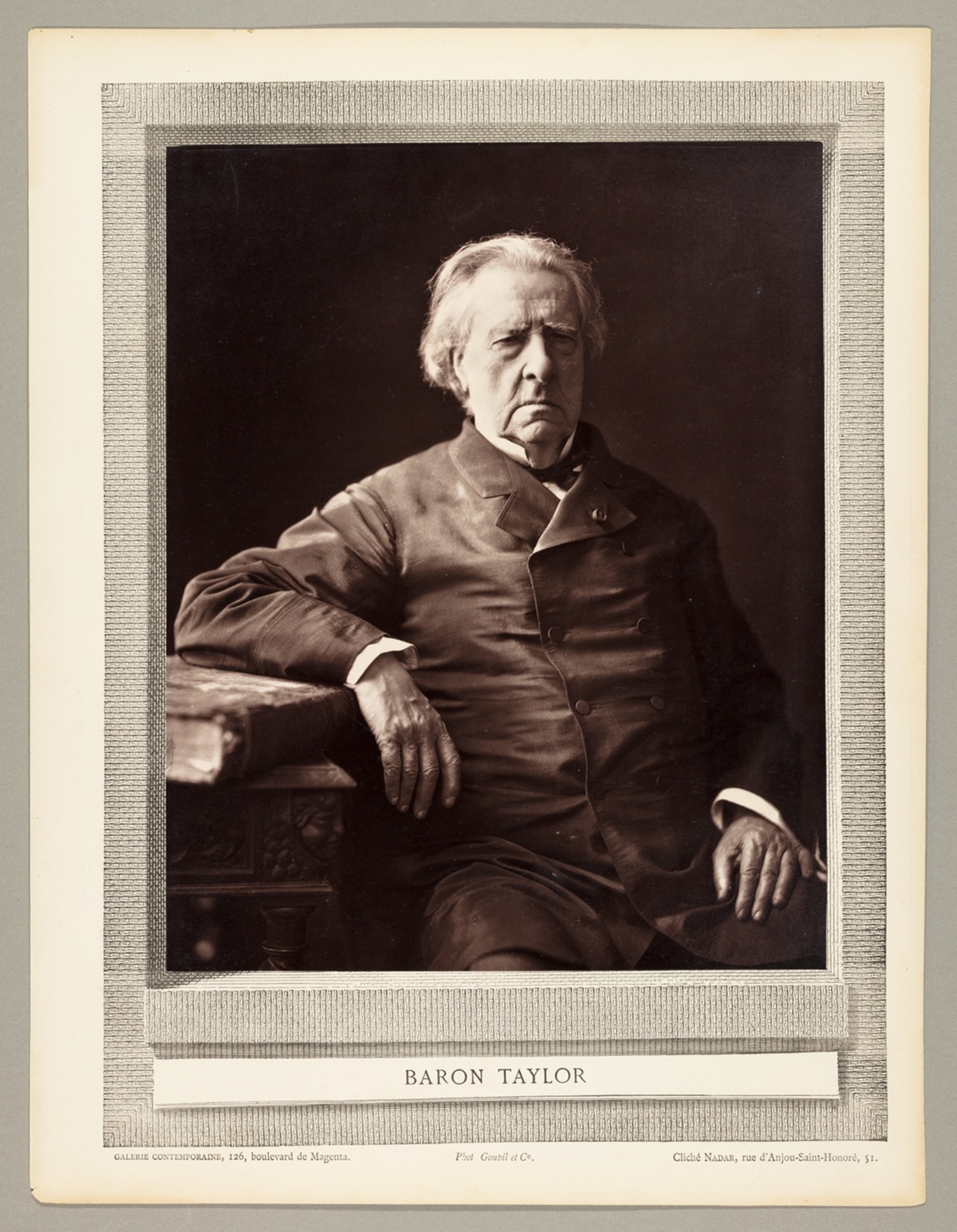 Baron Isidore Justin Séverin Taylor (Belgian playwright and travel writer, 1789-1878) — Nadar