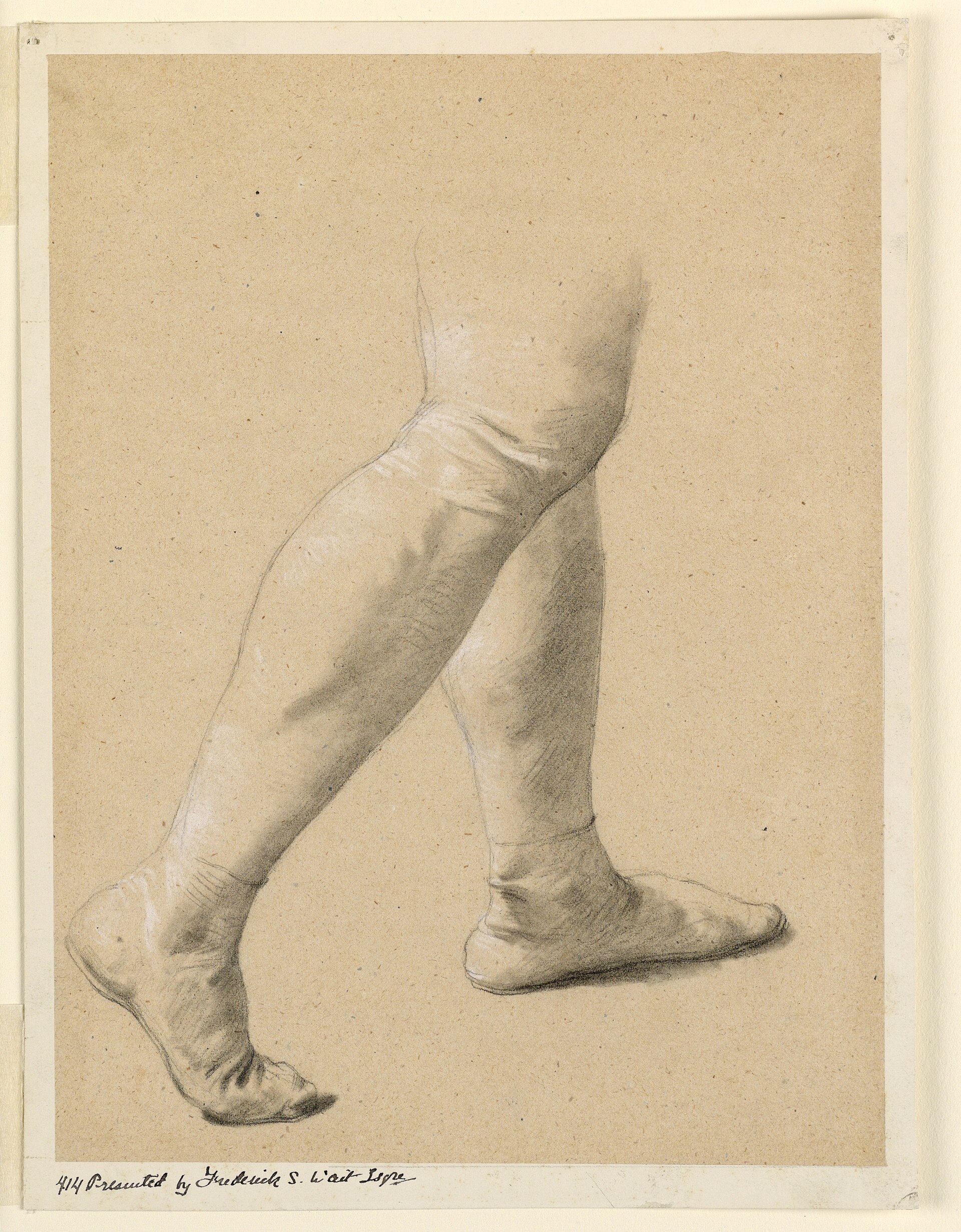 Drawing, Drapery Study, 19th century — Artiste inconnu