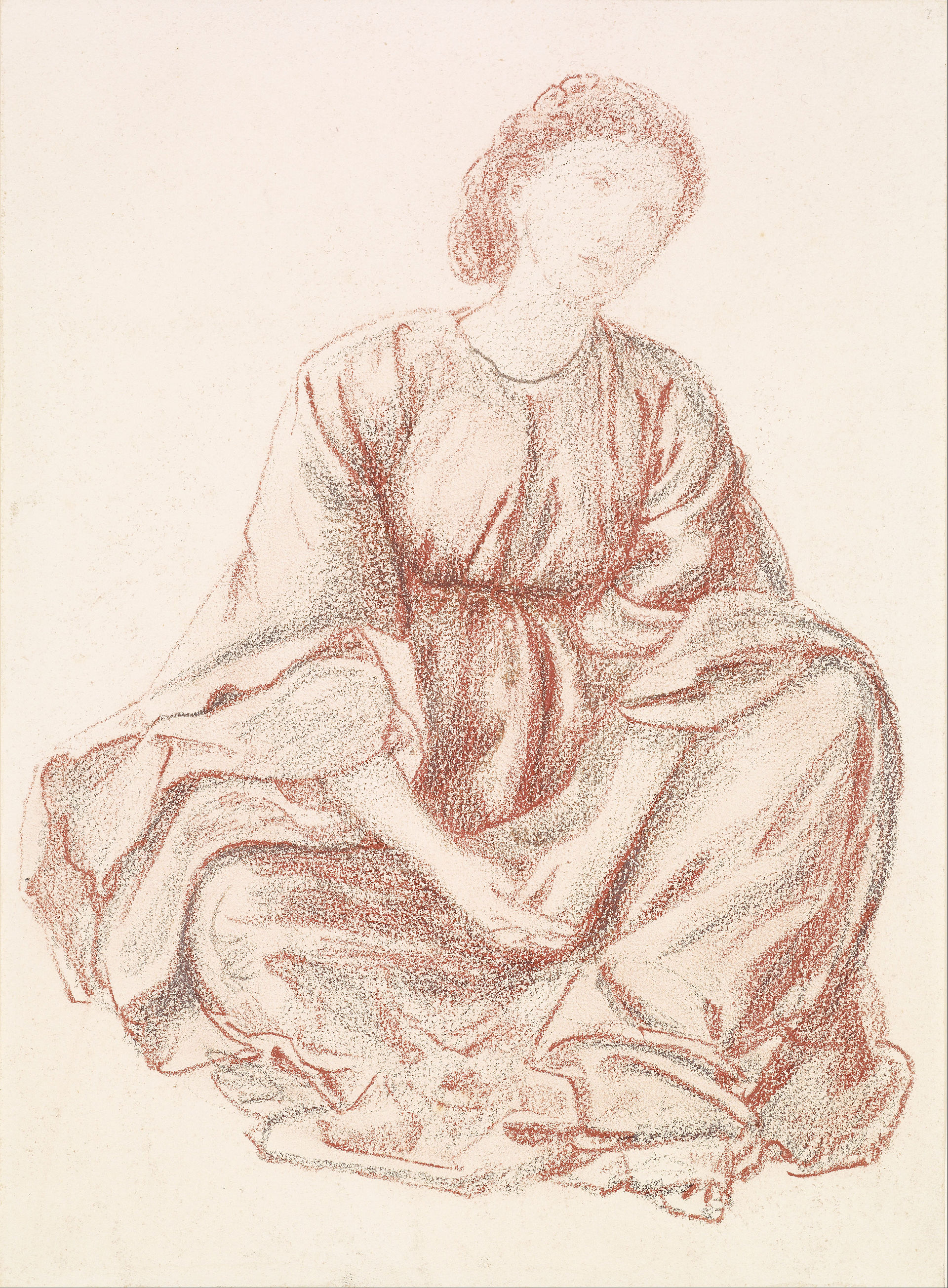 Green Summer - Drapery Study for the Central Figure — Edward Burne-Jones