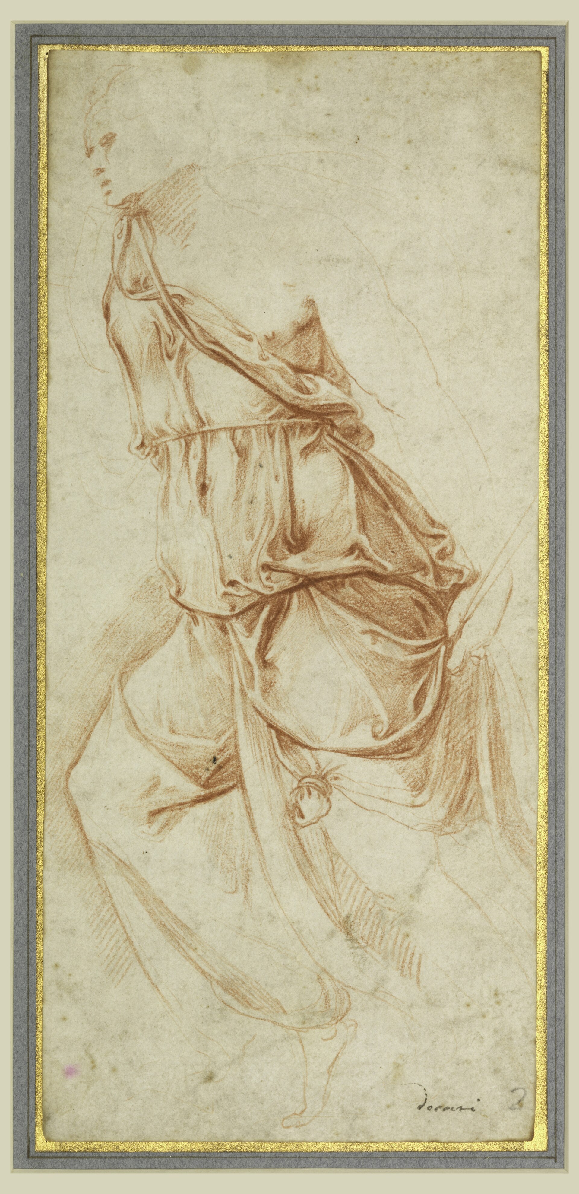 Drawing, Drapery Study for the Angel of the Annunciation, ca. 1553 — Unbekannter Künstler