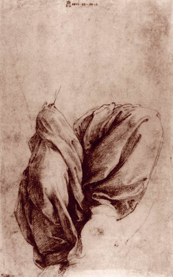 Drapery Study for a Sibyl (verso) — Raphael