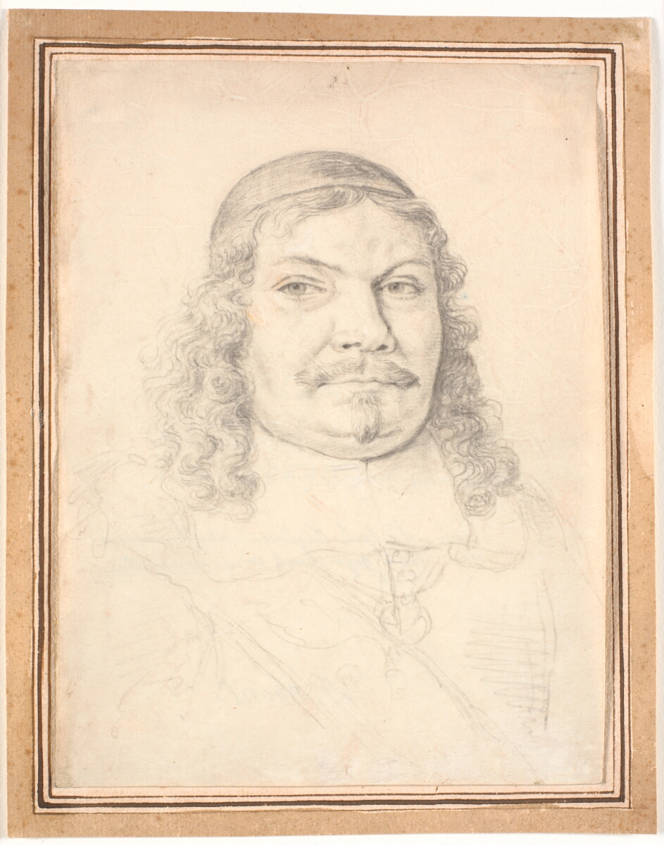 Portræt af den holstenske-gottorpske kansler Johan Adolph Kielman von Kielmanseck (1612-1676). Brystbillede enface til højre — Jürgen Ovens