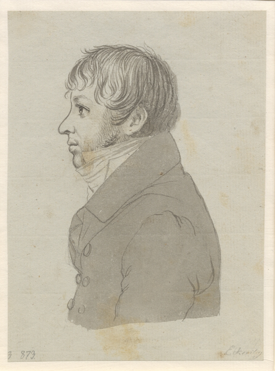 Mandsportræt i profil mod venstre — C.W. Eckersberg